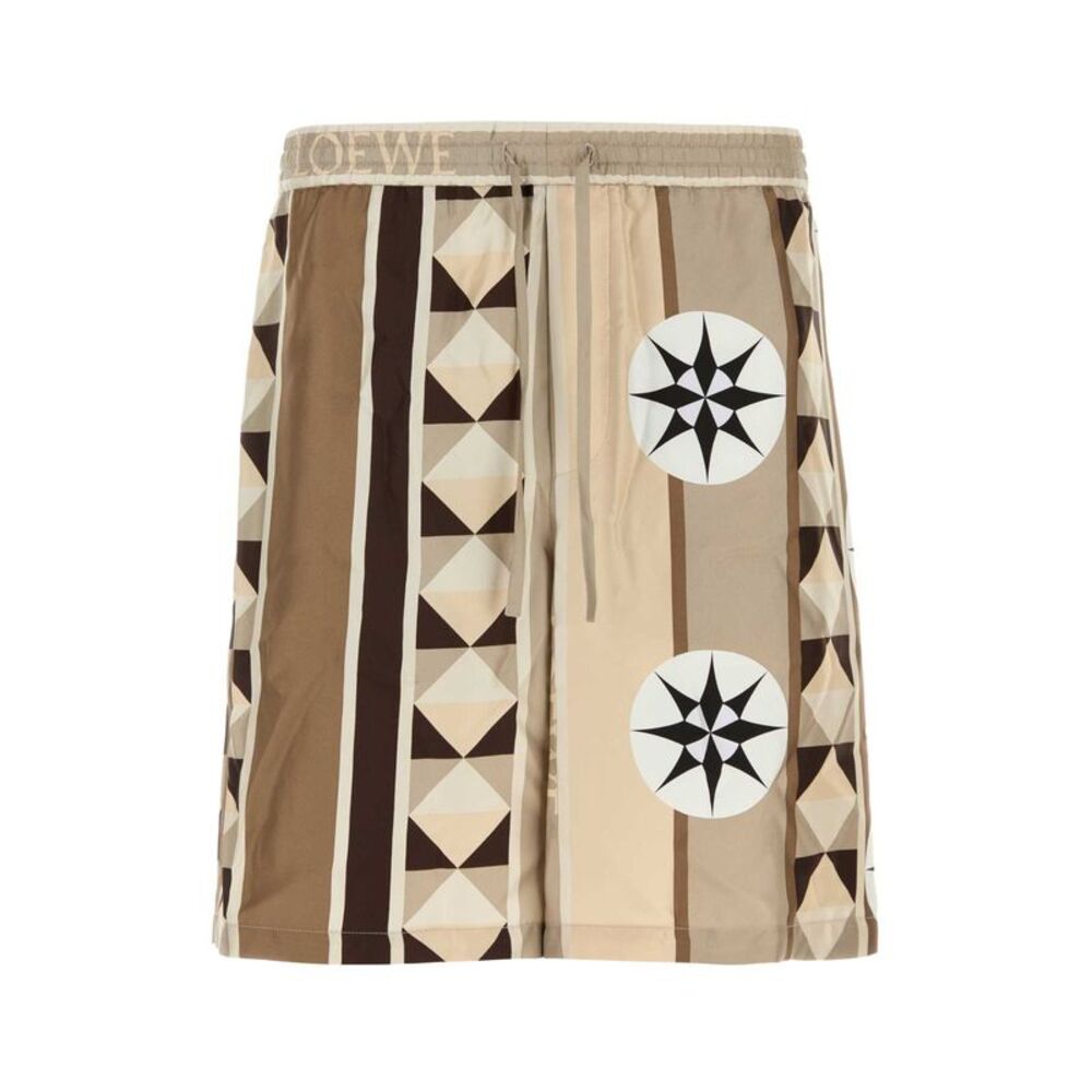 Loewe Paula's Ibiza Men Printed Silk Paula S Ibiza Bermuda Shorts